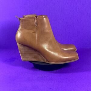 Korks by Kork-Ease Brown Oliana Wedge Bootie Women's Shoe Size 10-NEW